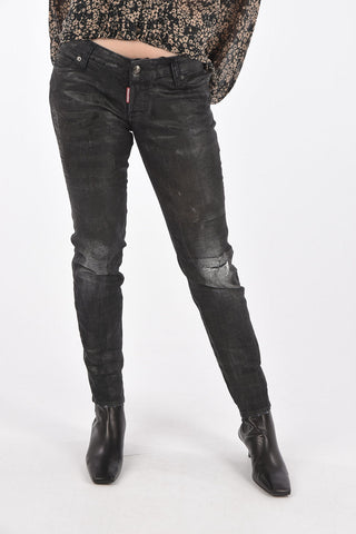 Jeans Slim Fit JENNIFER in Cotone Spalmato