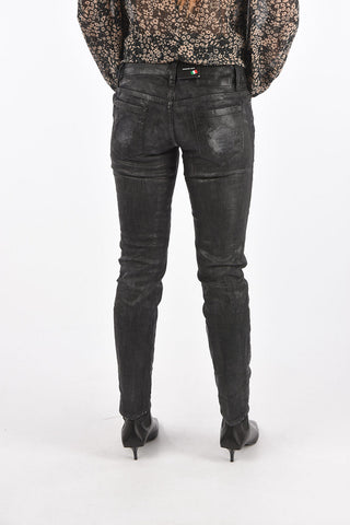 Jeans Slim Fit JENNIFER in Cotone Spalmato