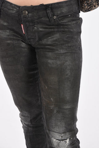 Jeans Slim Fit JENNIFER in Cotone Spalmato