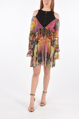 Front Zipped Off-Shoulder Dress