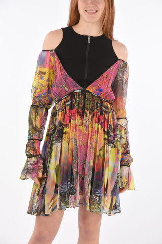 Front Zipped Off-Shoulder Dress