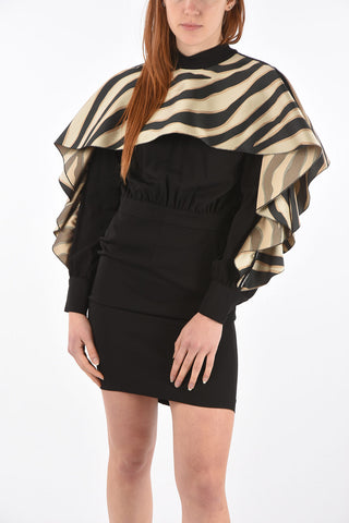 Tubino Backless con Maniche a Mantella