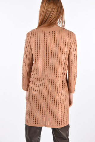 Leather Openwork coat