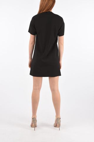 Short-sleeved V Neck Dress