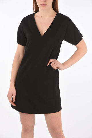 Short-sleeved V Neck Dress