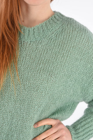 Crew Neck PU ESTELLE  Mohair Blend Sweater