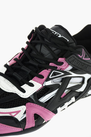 Three Tone CLOSED Sneakers with Mesh Inserts