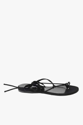 Silk Lace Flat Thong Sandals