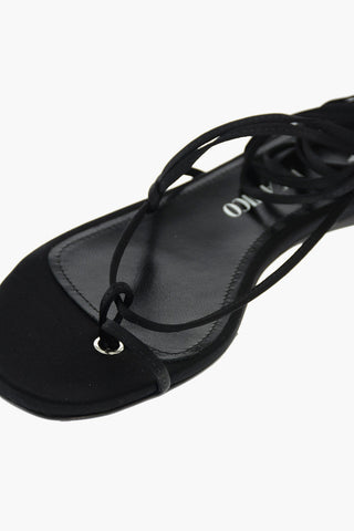 Silk Lace Flat Thong Sandals