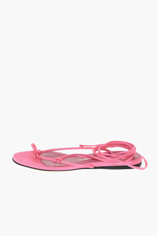Silk Lace Flat Thong Sandals