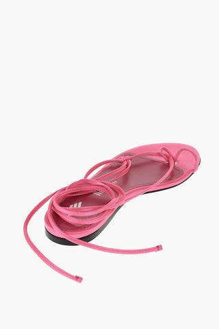 Silk Lace Flat Thong Sandals