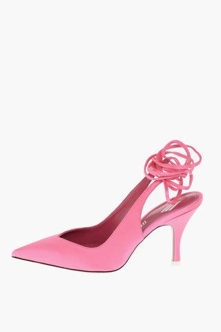 Stiletto Heel Satin Slingbacks