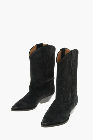 Suede Western Booties