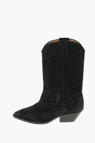 Suede Western Booties