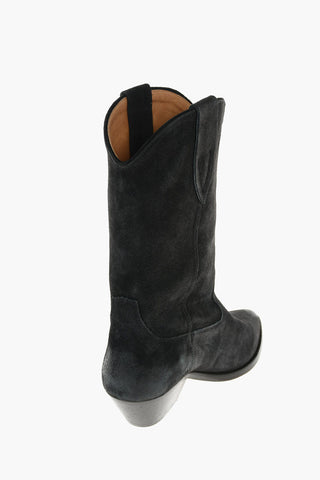 Suede Western Booties