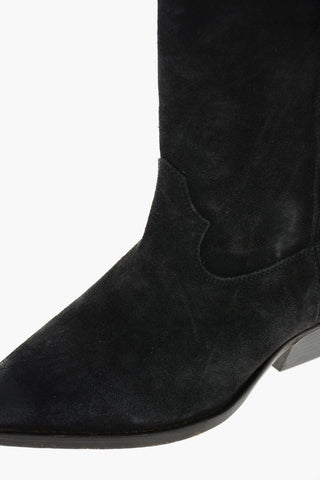 Suede Western Booties