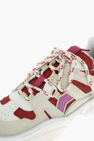 Two Tone Leather and Suede Sneakers