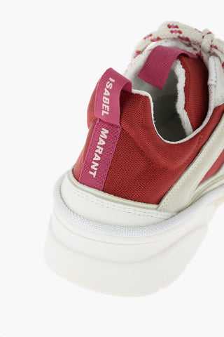 Two Tone Leather and Suede Sneakers