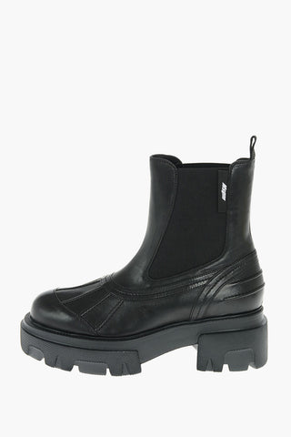 Leather Platform Chelsea Booties