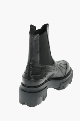 Leather Platform Chelsea Booties