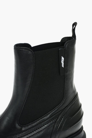 Leather Platform Chelsea Booties