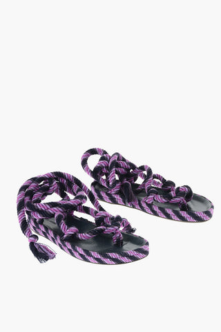 Multicolor Rope Thong Sandals