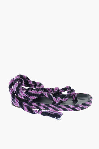 Multicolor Rope Thong Sandals