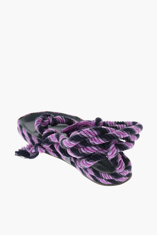 Multicolor Rope Thong Sandals