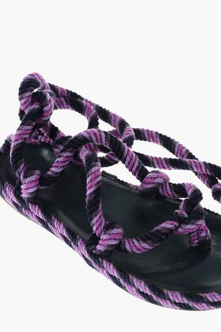 Multicolor Rope Thong Sandals