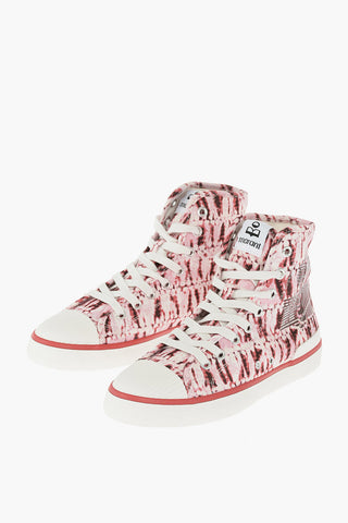 Printed Canvas Tennis Sneakers