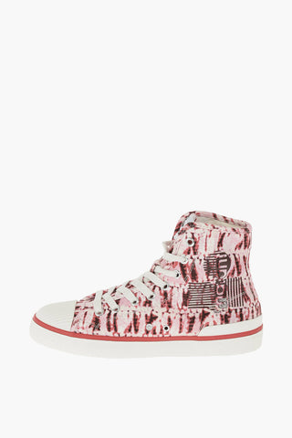 Printed Canvas Tennis Sneakers