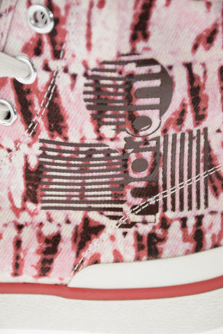 Printed Canvas Tennis Sneakers