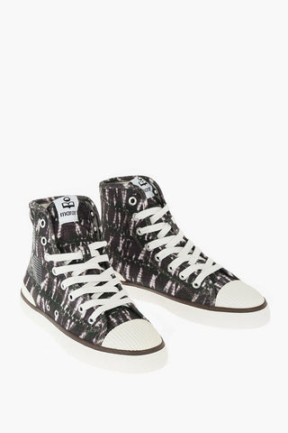 Printed Canvas Tennis Sneakers