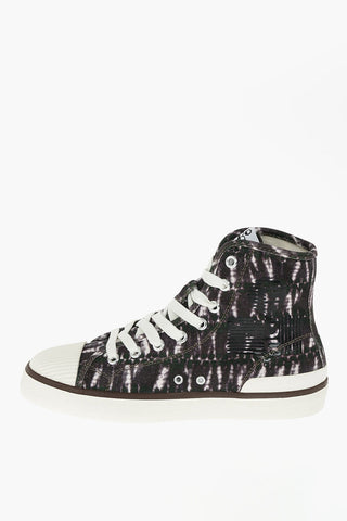 Printed Canvas Tennis Sneakers