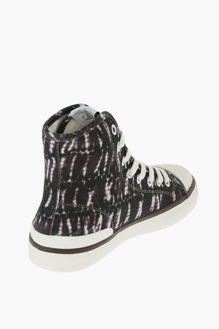 Printed Canvas Tennis Sneakers