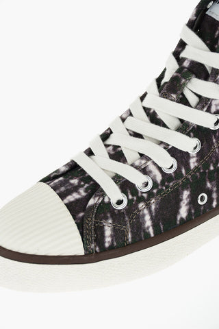 Printed Canvas Tennis Sneakers
