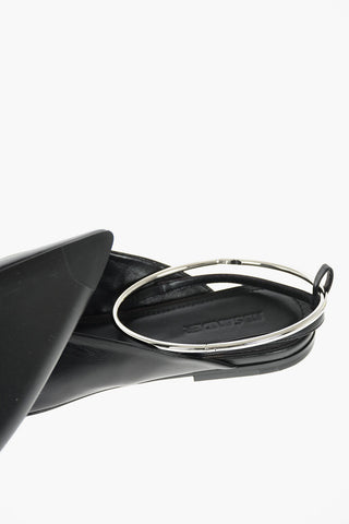 Point Toe Slingback Ballet Flats with Ankle Ring