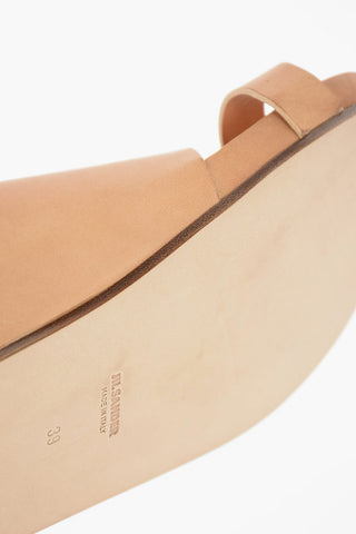 Slippers in Pelle con Suola in Cuoio
