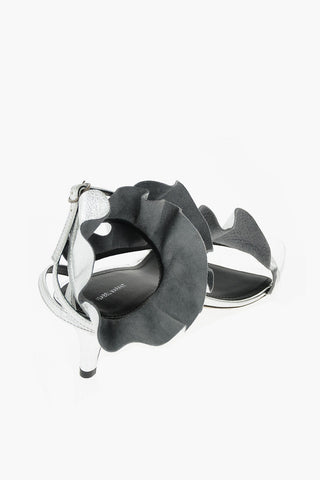 Sandali in Pelle Martellata con Ruches