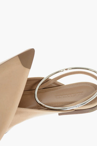 Point Toe Slingback Ballet Flats with Ankle Ring