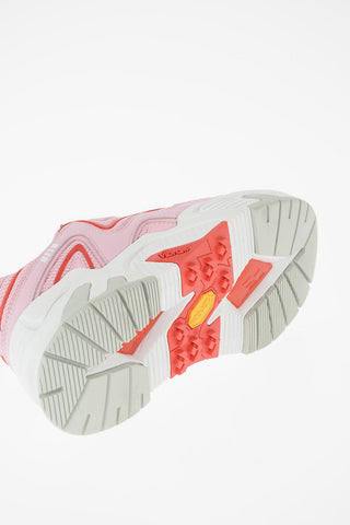 Sneakers Allacciate in Pelle e Tessuto