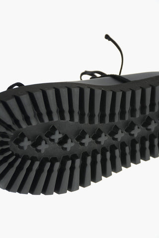 Suede Thong Sndals with Squared Sole