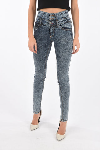 stretch denim high-rise waist DOMINIZZA jeans