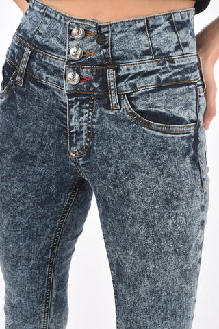 stretch denim high-rise waist DOMINIZZA jeans