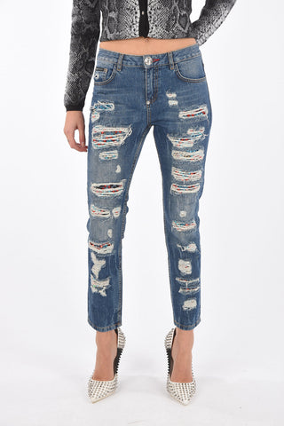 jeans distressed OVER AND OVER AGAIN boyfriend cut