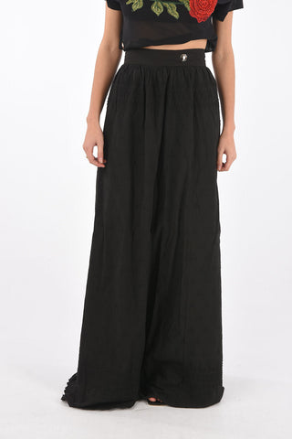 Skulls embroidered CAMELIA floor lenght skirt