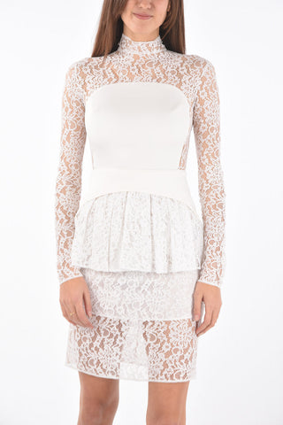 COUTURE lace turtle neck bodycon dress