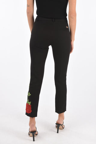 pantalone ANNEMARIE a vita regolare con ricamo