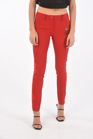 Pantalone MORVANA VERDE con ricamo