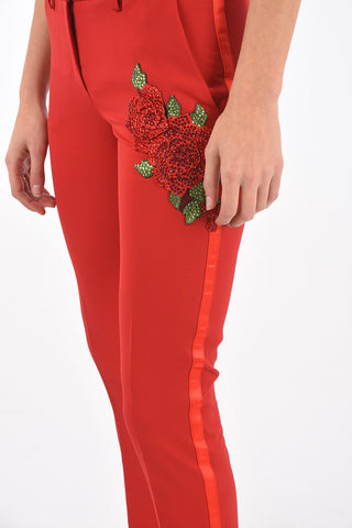 Pantalone MORVANA VERDE con ricamo